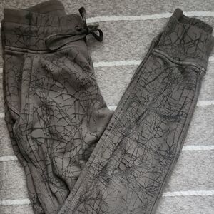 Gray Cracked Pattern Joggers